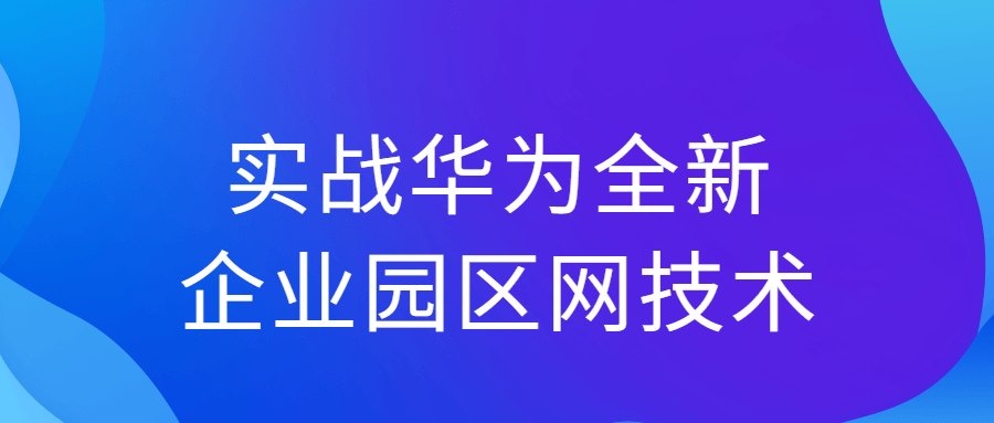 实战华为全新企业园区网技术-夸克宝藏库