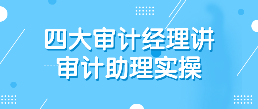 四大审计经理讲审计助理实操-夸克宝藏库