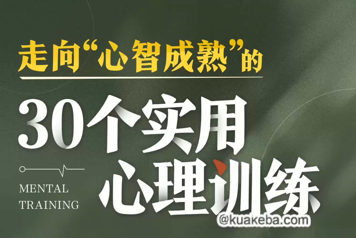 B站付费课程-走向“心智成熟”的30个实用心理训练-夸克宝藏库